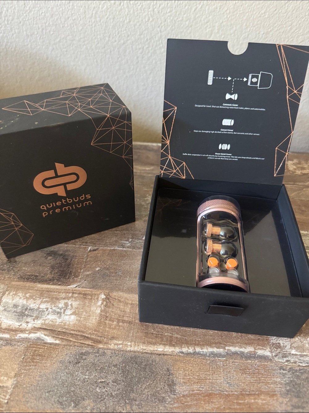 ✨ NEW! QuietBuds Premium Noise Cancelling Earbuds with Rose Gold Case